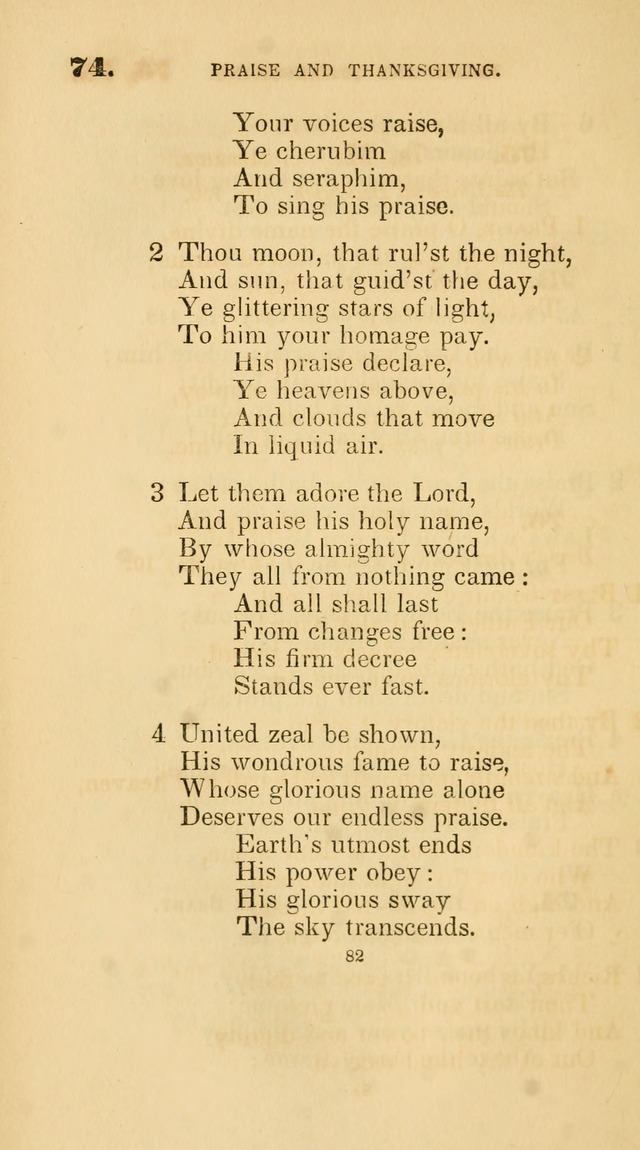 A Collection of Psalms and Hymns for Christian Worship. (45th ed.) page 82