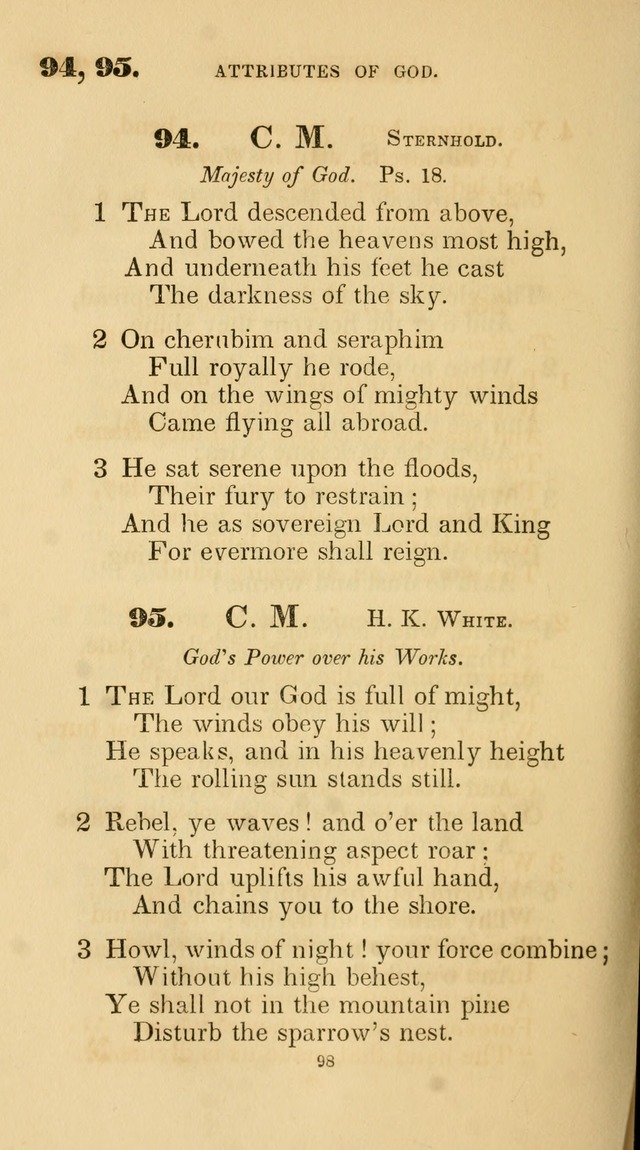 A Collection of Psalms and Hymns for Christian Worship. (45th ed.) page 98