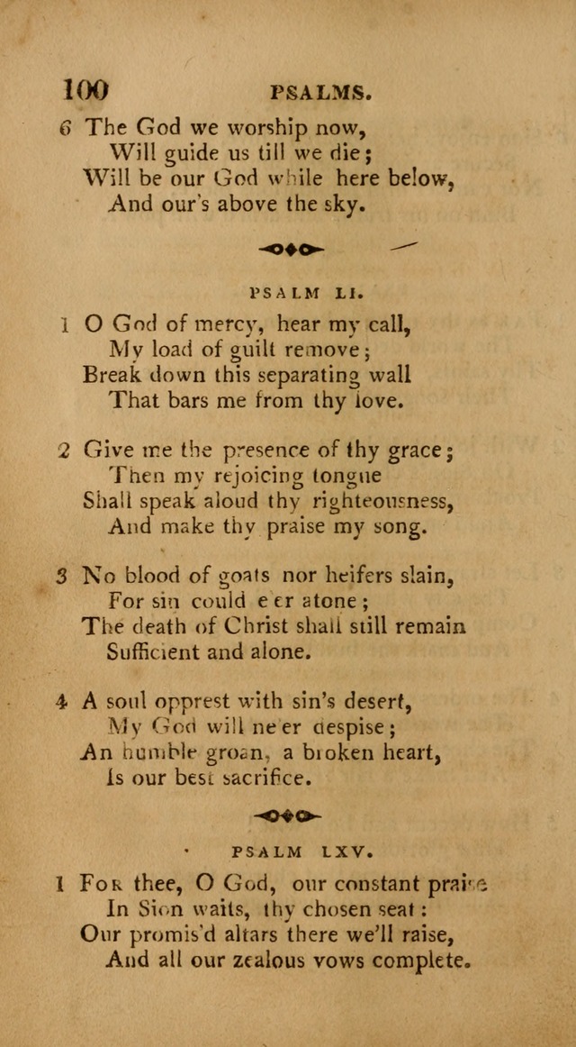 A Collection of Psalms and Hymns: from various authors, chiefly designed for public worship (4th ed.) page 100