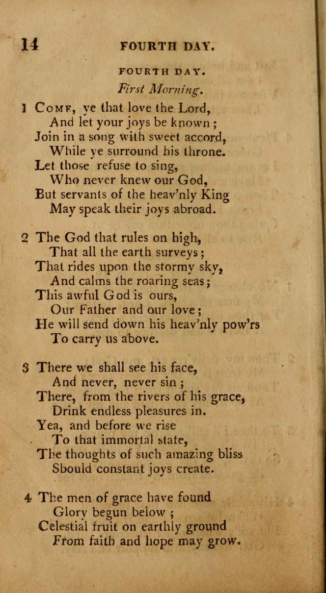 A Collection of Psalms and Hymns: from various authors, chiefly designed for public worship (4th ed.) page 14