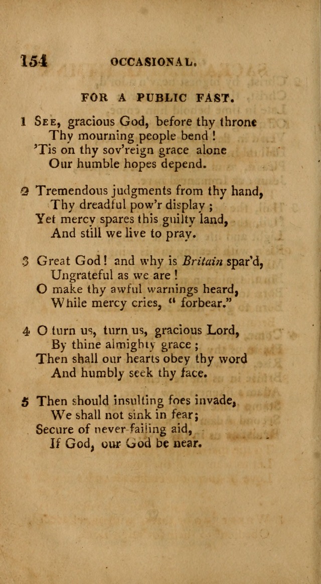 A Collection of Psalms and Hymns: from various authors, chiefly designed for public worship (4th ed.) page 154
