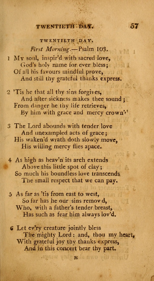 A Collection of Psalms and Hymns: from various authors, chiefly designed for public worship (4th ed.) page 57