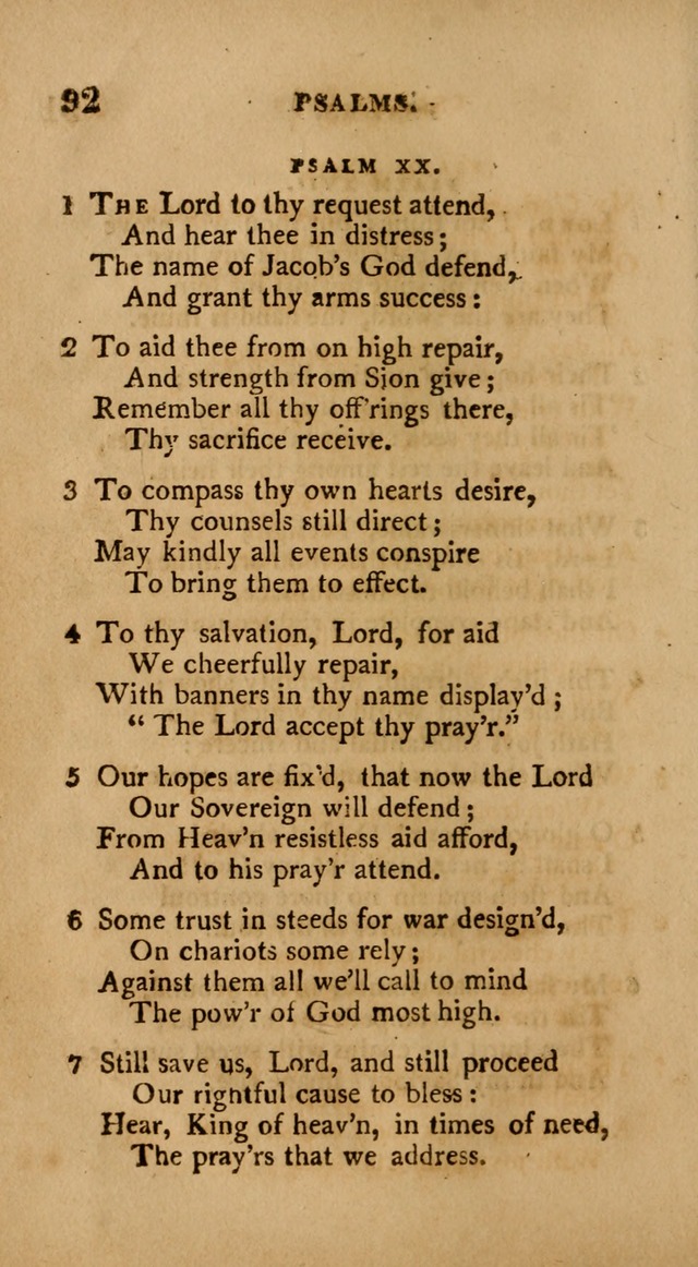 A Collection of Psalms and Hymns: from various authors, chiefly designed for public worship (4th ed.) page 92