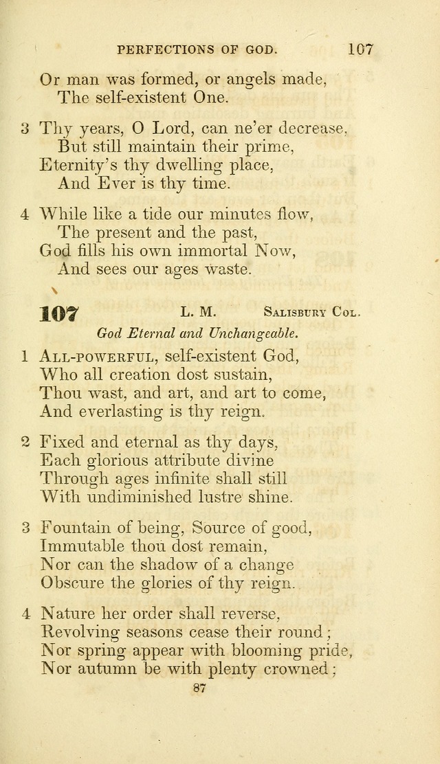 A Collection of Psalms and Hymns: from Watts, Doddridge, and others (4th ed. with an appendix) page 109