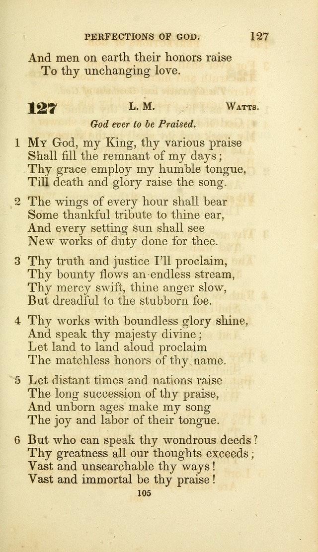 A Collection of Psalms and Hymns: from Watts, Doddridge, and others (4th ed. with an appendix) page 127