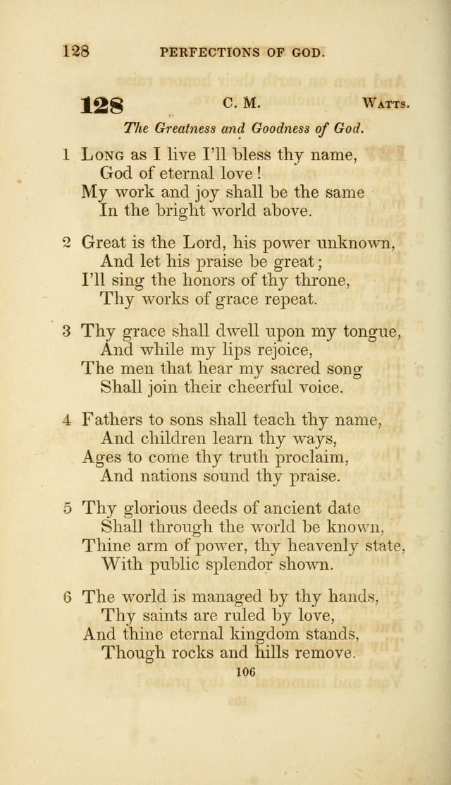 A Collection of Psalms and Hymns: from Watts, Doddridge, and others (4th ed. with an appendix) page 128