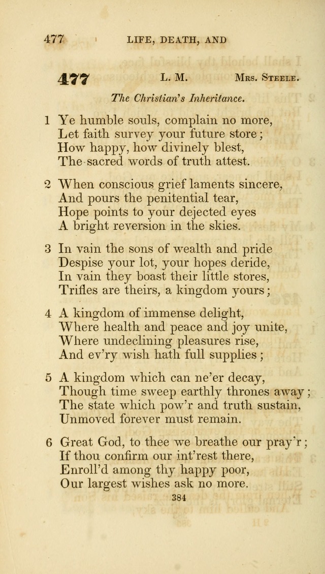 A Collection of Psalms and Hymns: from Watts, Doddridge, and others (4th ed. with an appendix) page 408