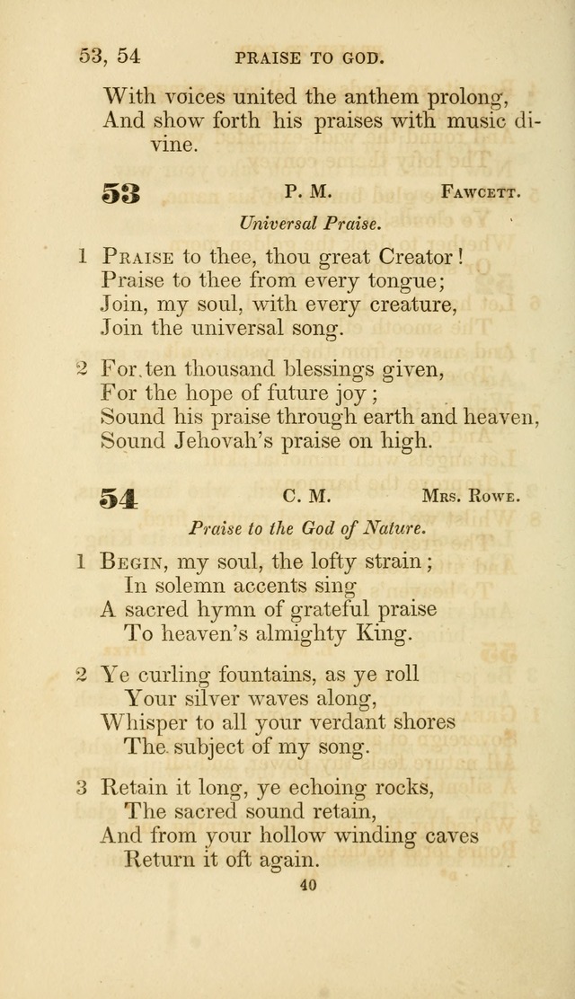 A Collection of Psalms and Hymns: from Watts, Doddridge, and others (4th ed. with an appendix) page 62