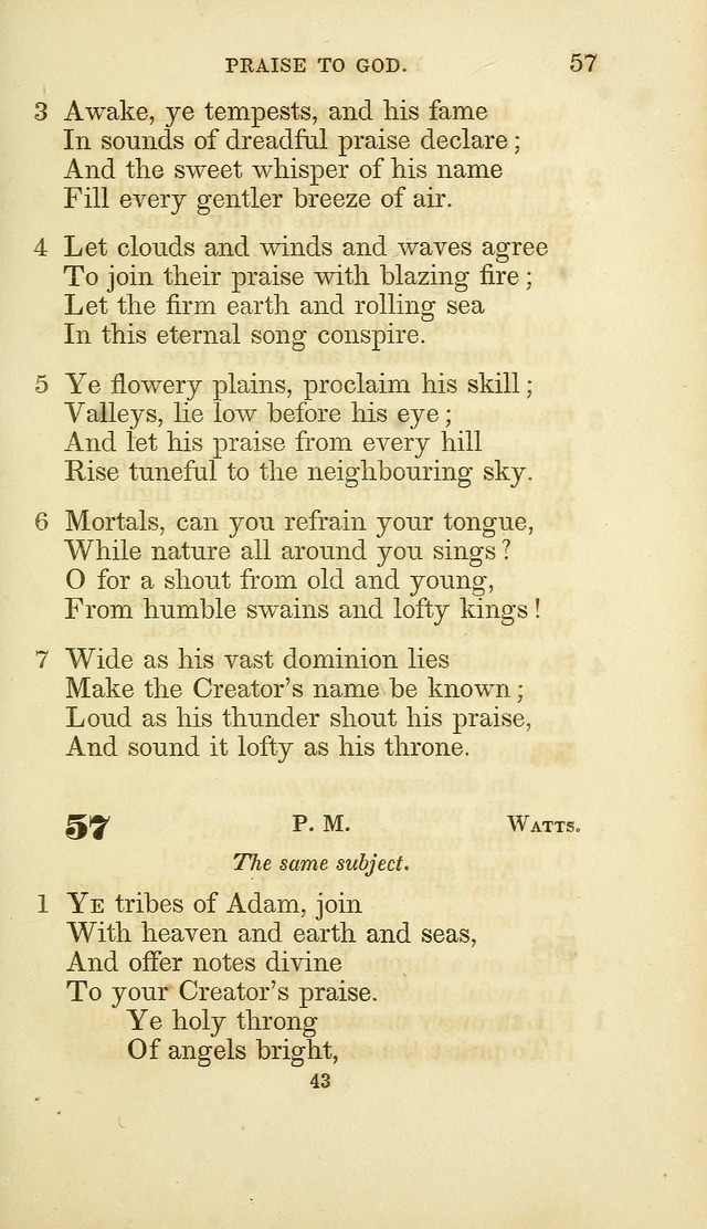 A Collection of Psalms and Hymns: from Watts, Doddridge, and others (4th ed. with an appendix) page 65