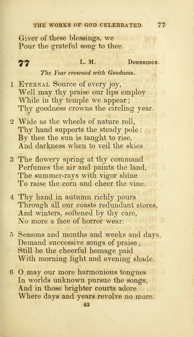 A Collection of Psalms and Hymns: from Watts, Doddridge, and others (4th ed. with an appendix) page 85
