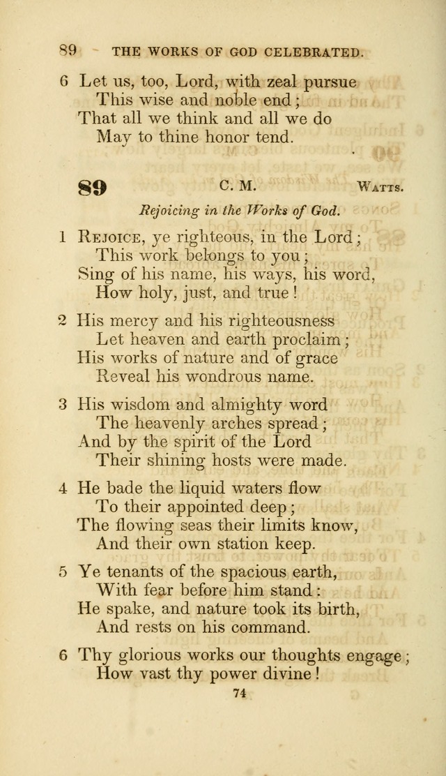A Collection of Psalms and Hymns: from Watts, Doddridge, and others (4th ed. with an appendix) page 96