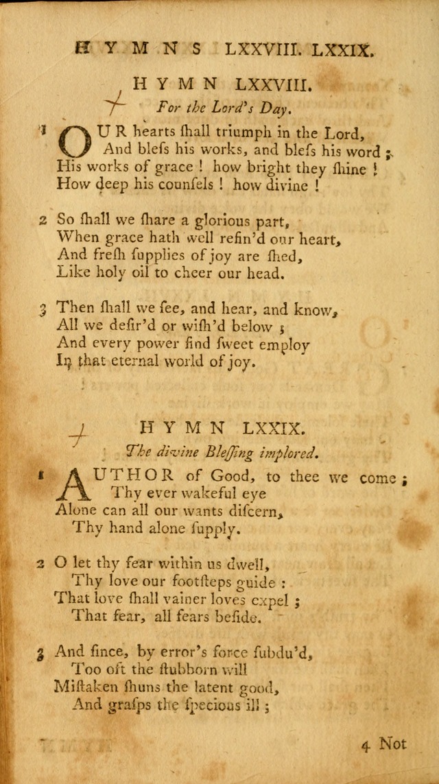 A Collection of Psalms and Hymns for Publick Worship page 100