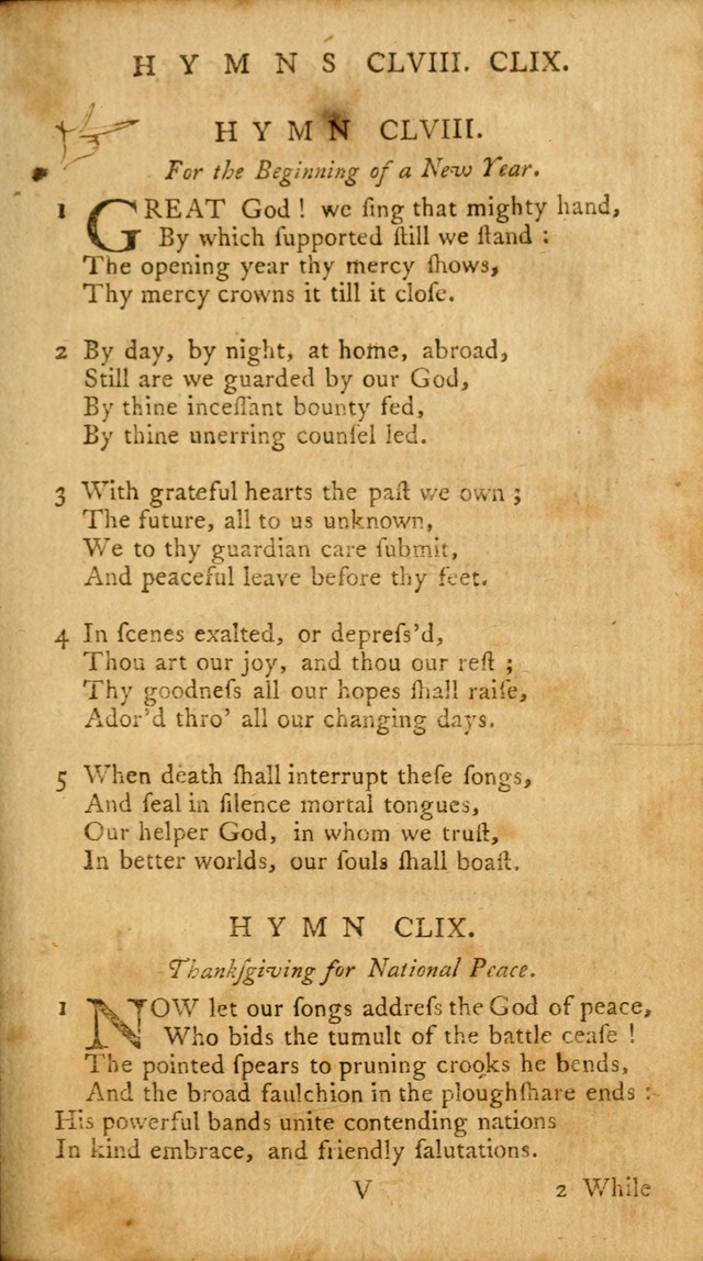 A Collection of Psalms and Hymns for Publick Worship page 159