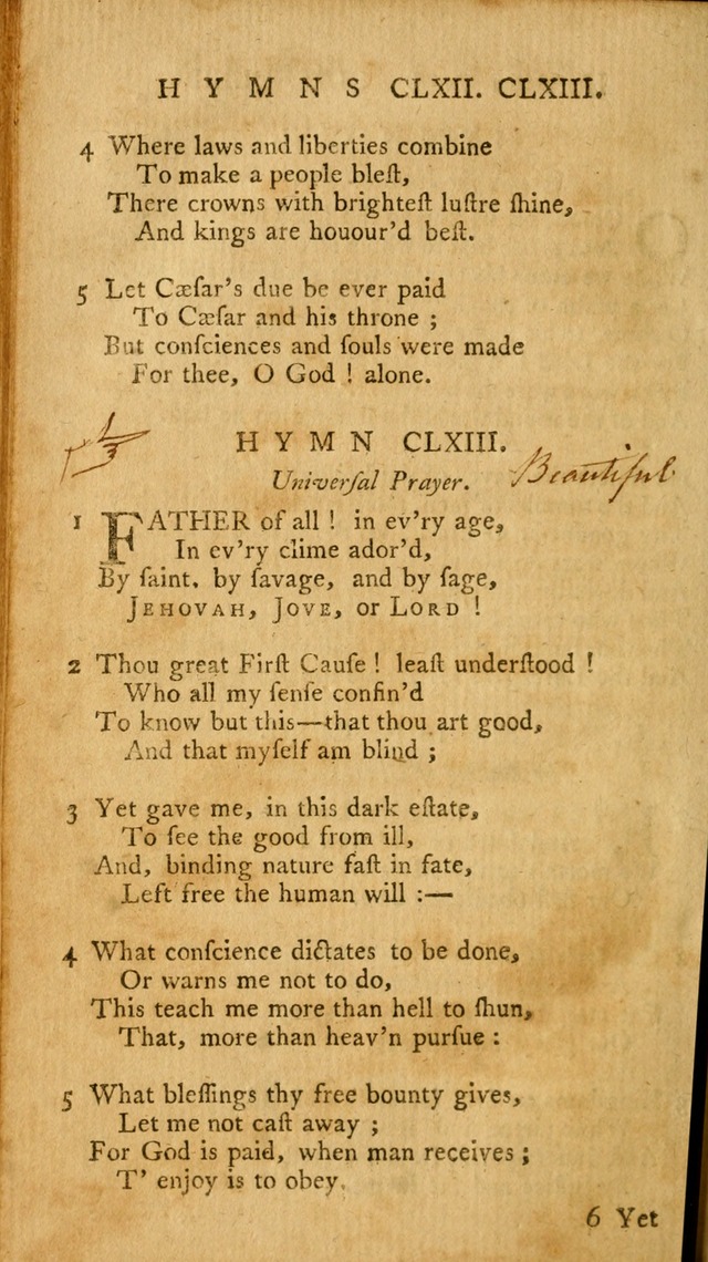 A Collection of Psalms and Hymns for Publick Worship page 162