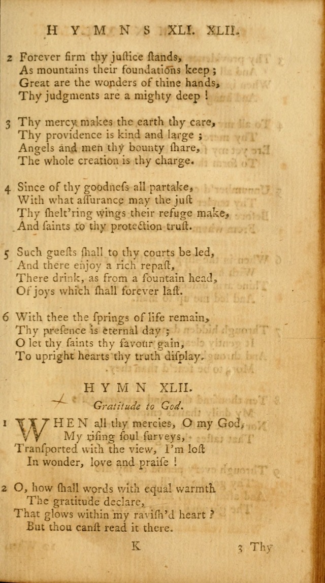 A Collection of Psalms and Hymns for Publick Worship page 71