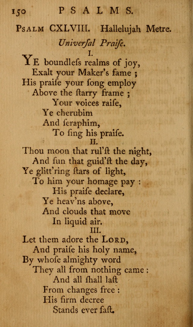 A Collection of Psalms and Hymns for Publick Worship page 146