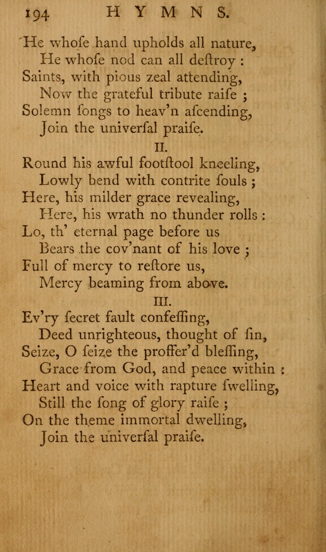 A Collection of Psalms and Hymns for Publick Worship page 190