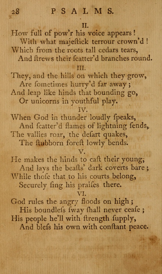 A Collection of Psalms and Hymns for Publick Worship page 28