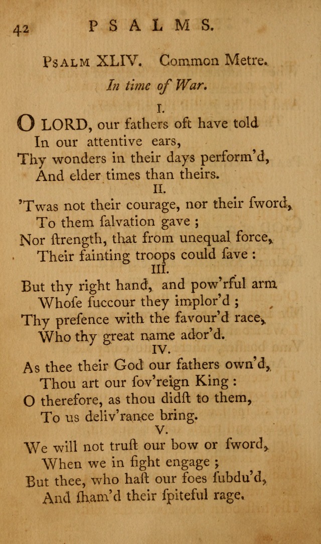A Collection of Psalms and Hymns for Publick Worship page 42