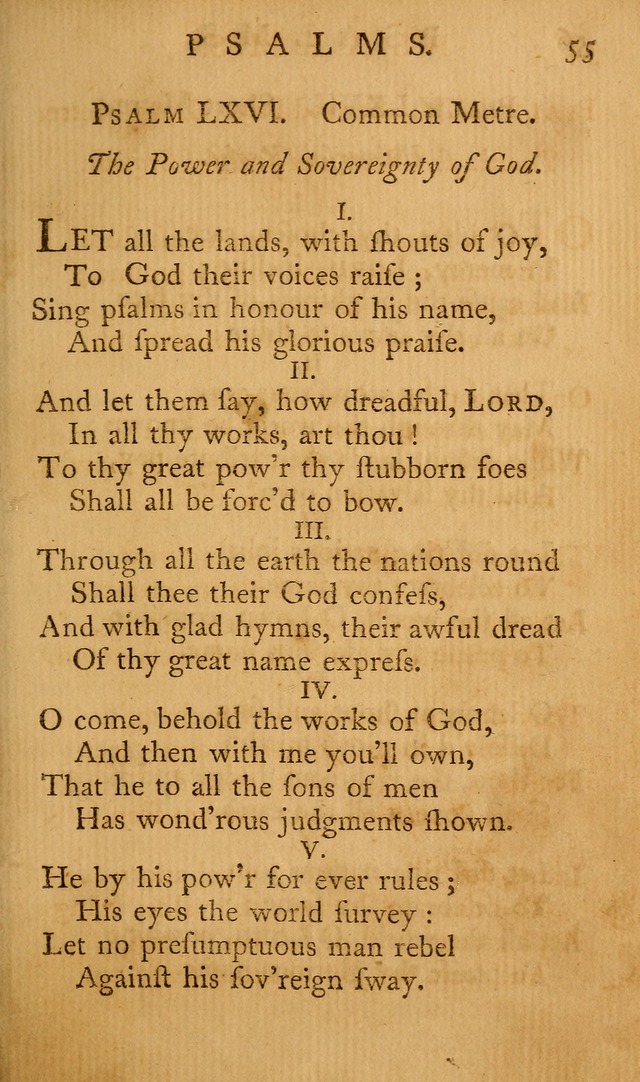 A Collection of Psalms and Hymns for Publick Worship page 55