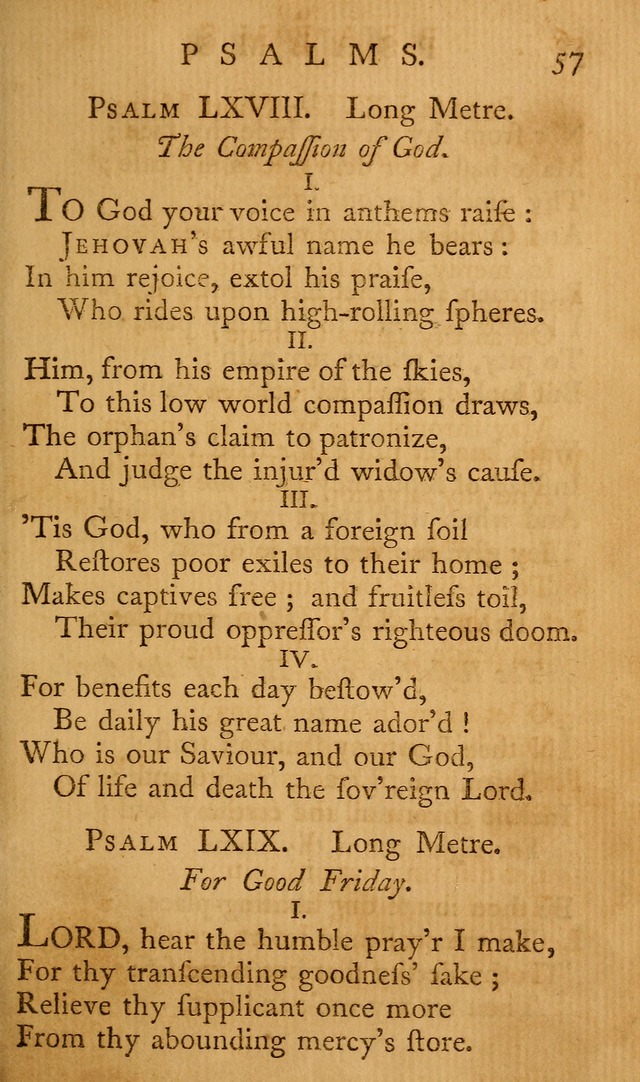 A Collection of Psalms and Hymns for Publick Worship page 57