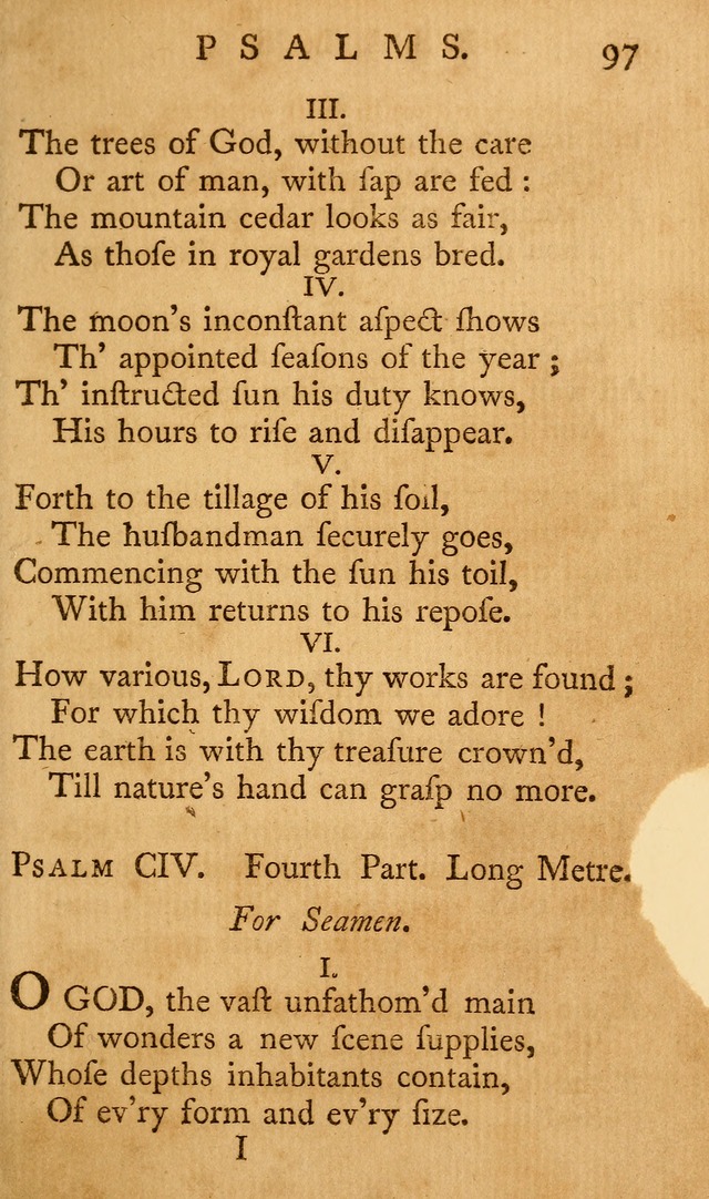 A Collection of Psalms and Hymns for Publick Worship page 97