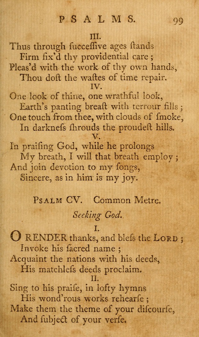 A Collection of Psalms and Hymns for Publick Worship page 99
