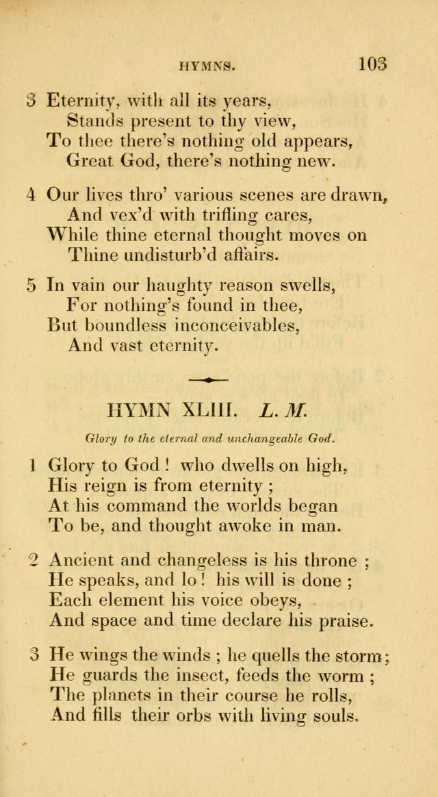 A Collection of Psalms and Hymns for Social and Private Worship page 103