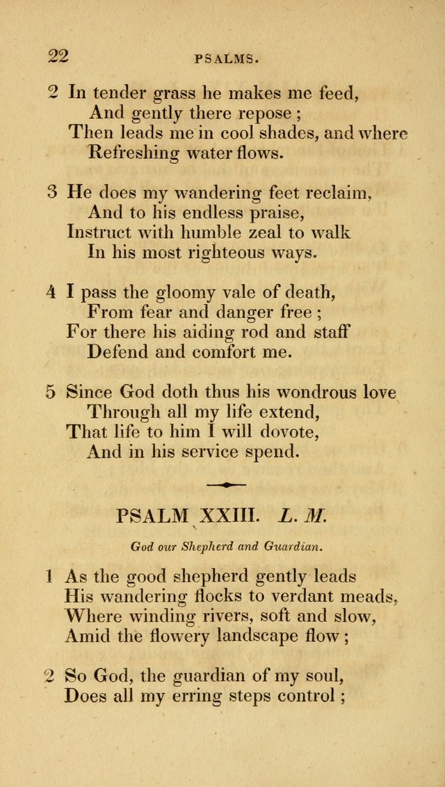 A Collection of Psalms and Hymns for Social and Private Worship page 22