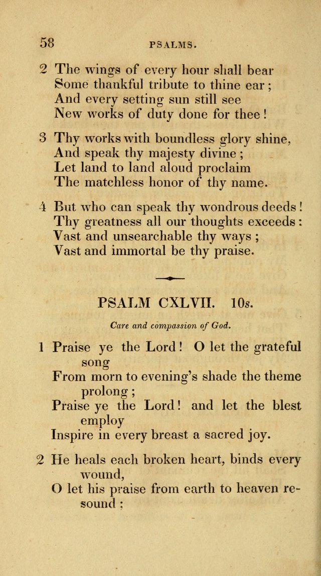 A Collection of Psalms and Hymns for Social and Private Worship page 58