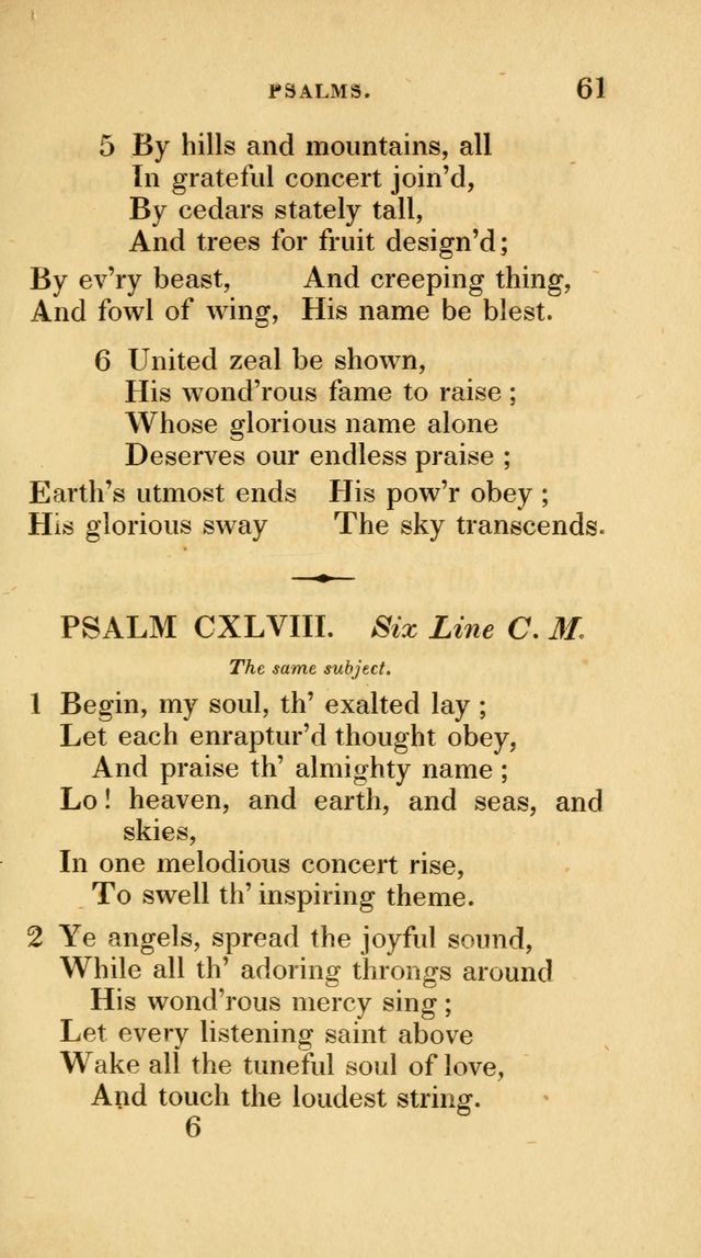 A Collection of Psalms and Hymns for Social and Private Worship page 61