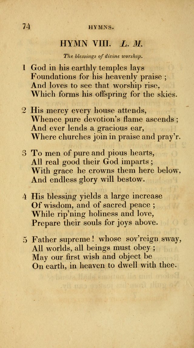 A Collection of Psalms and Hymns for Social and Private Worship page 74