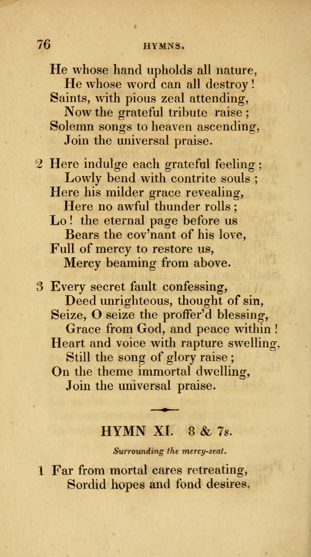 A Collection of Psalms and Hymns for Social and Private Worship page 76