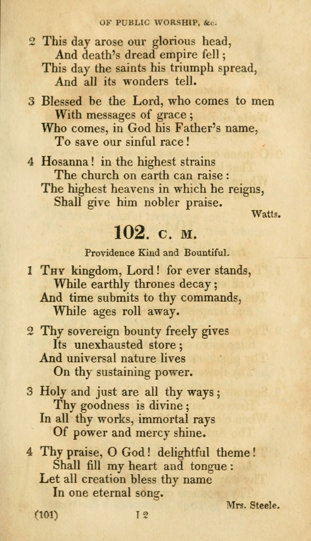 A Collection of Psalms and hymns, for social and private worship page 108