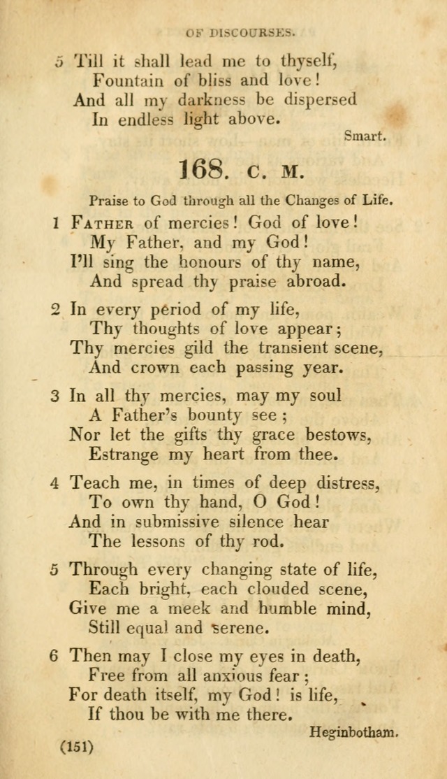 A Collection of Psalms and hymns, for social and private worship page 158