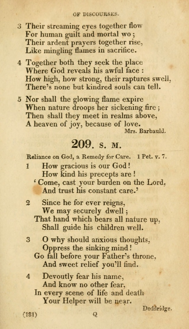 A Collection of Psalms and hymns, for social and private worship page 188