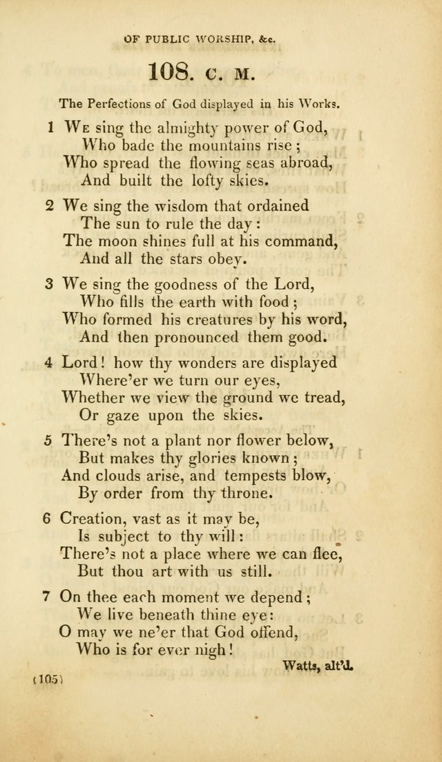 A Collection of Psalms and Hymns, for Social and Private Worship (Rev. ed.  with supplement) page 106
