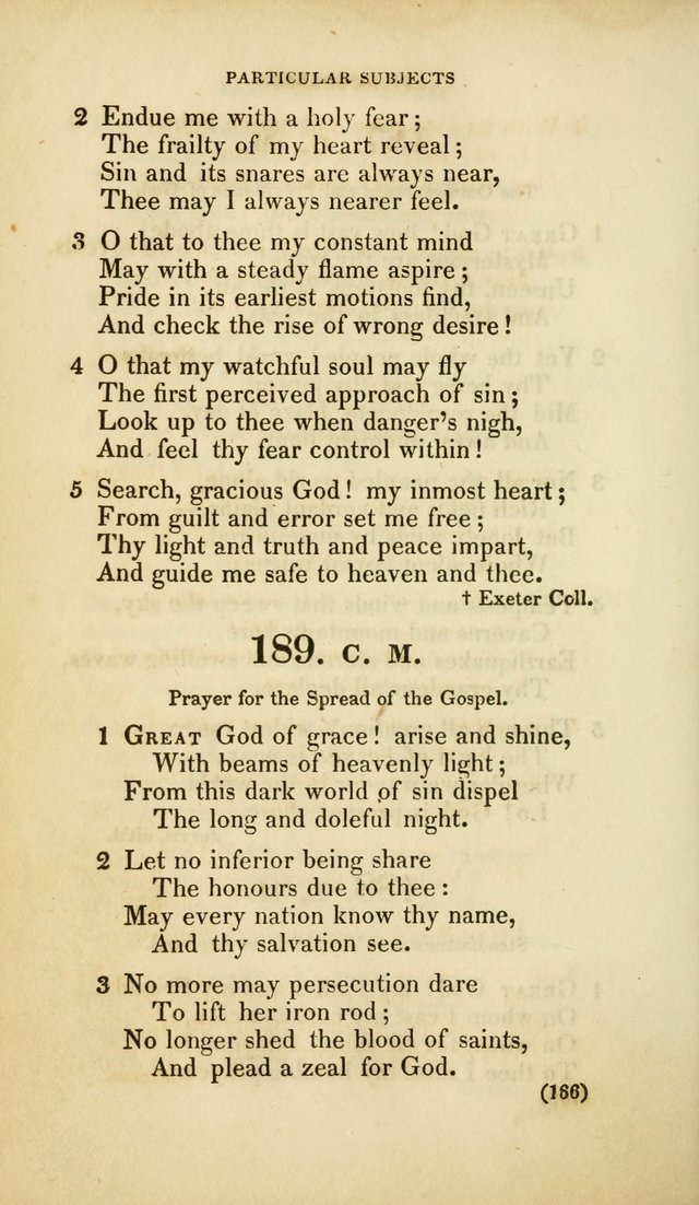 A Collection of Psalms and Hymns, for Social and Private Worship (Rev. ed.  with supplement) page 167