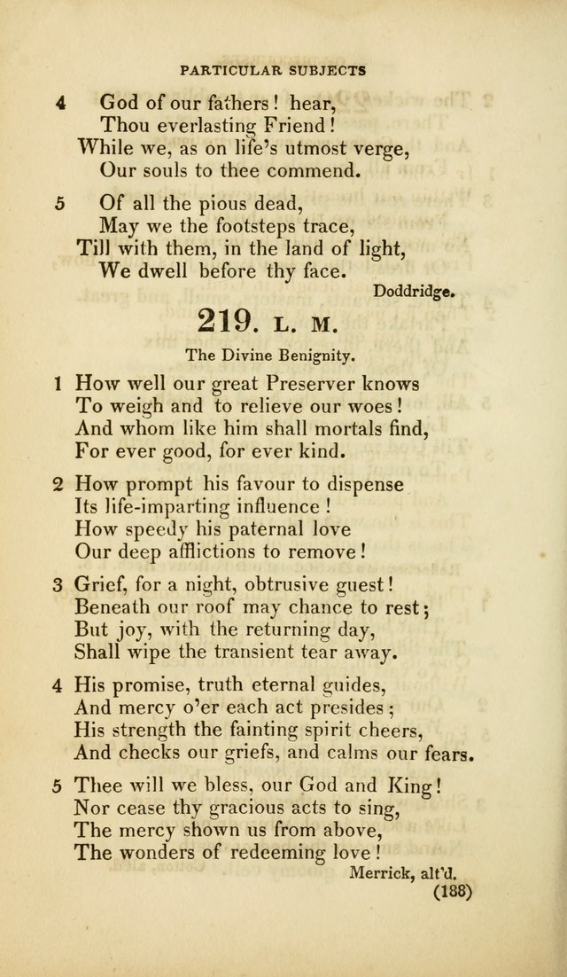 A Collection of Psalms and Hymns, for Social and Private Worship (Rev. ed.  with supplement) page 189