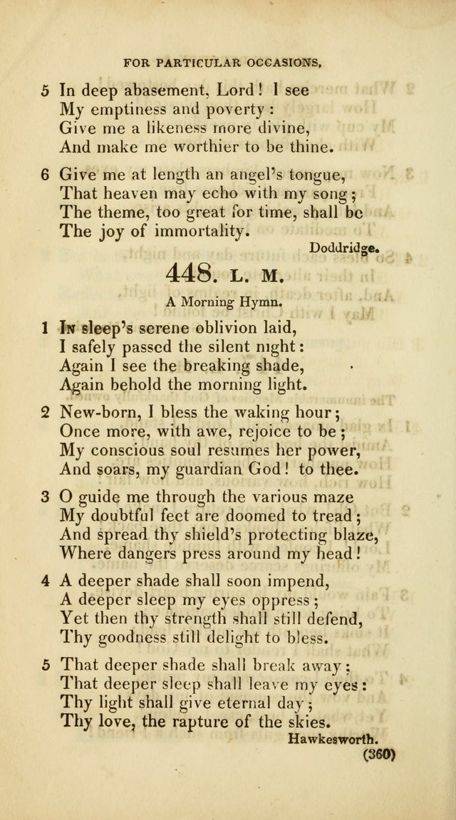 A Collection of Psalms and Hymns, for Social and Private Worship (Rev. ed.  with supplement) page 361