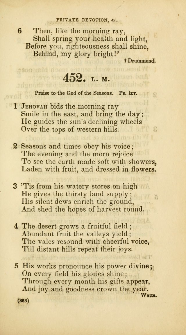 A Collection of Psalms and Hymns, for Social and Private Worship (Rev. ed.  with supplement) page 364