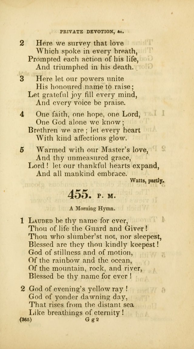 A Collection of Psalms and Hymns, for Social and Private Worship (Rev. ed.  with supplement) page 366