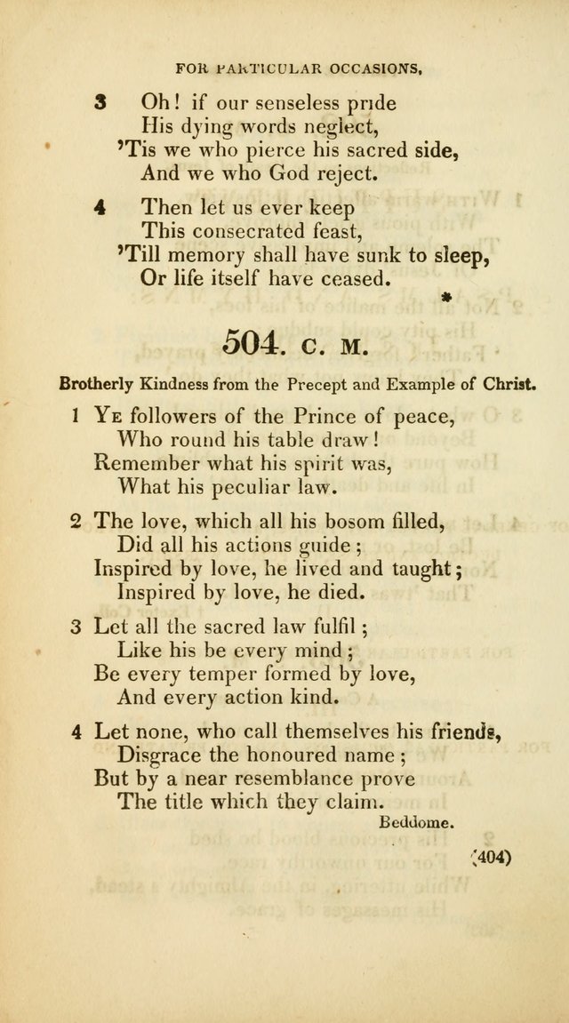 A Collection of Psalms and Hymns, for Social and Private Worship (Rev. ed.  with supplement) page 405