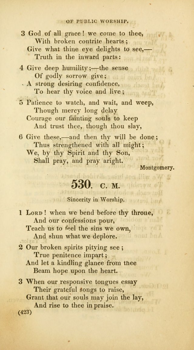 A Collection of Psalms and Hymns, for Social and Private Worship (Rev. ed.  with supplement) page 424