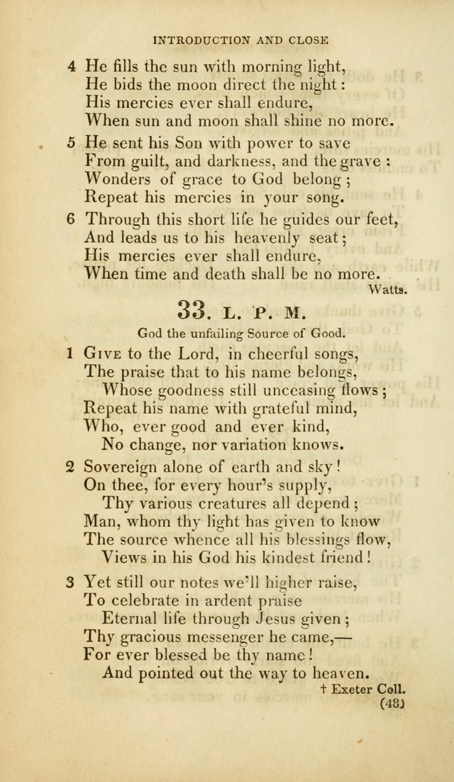 A Collection of Psalms and Hymns, for Social and Private Worship (Rev. ed.  with supplement) page 49