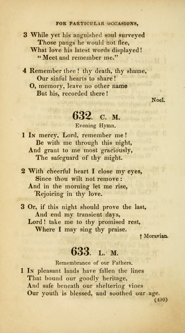 A Collection of Psalms and Hymns, for Social and Private Worship (Rev. ed.  with supplement) page 491