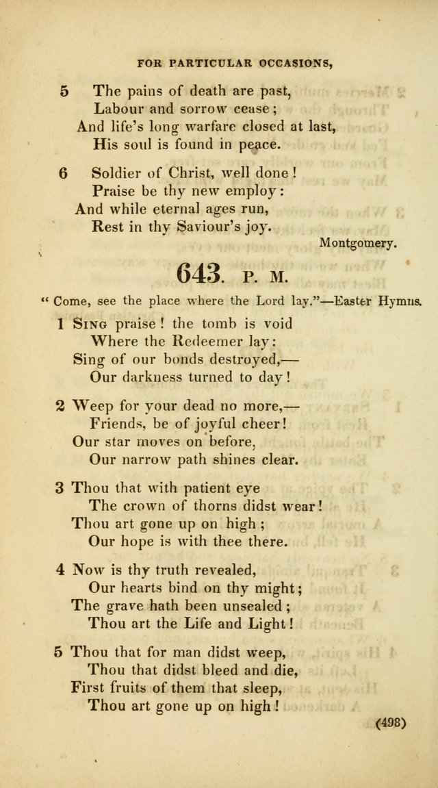 A Collection of Psalms and Hymns, for Social and Private Worship (Rev. ed.  with supplement) page 499