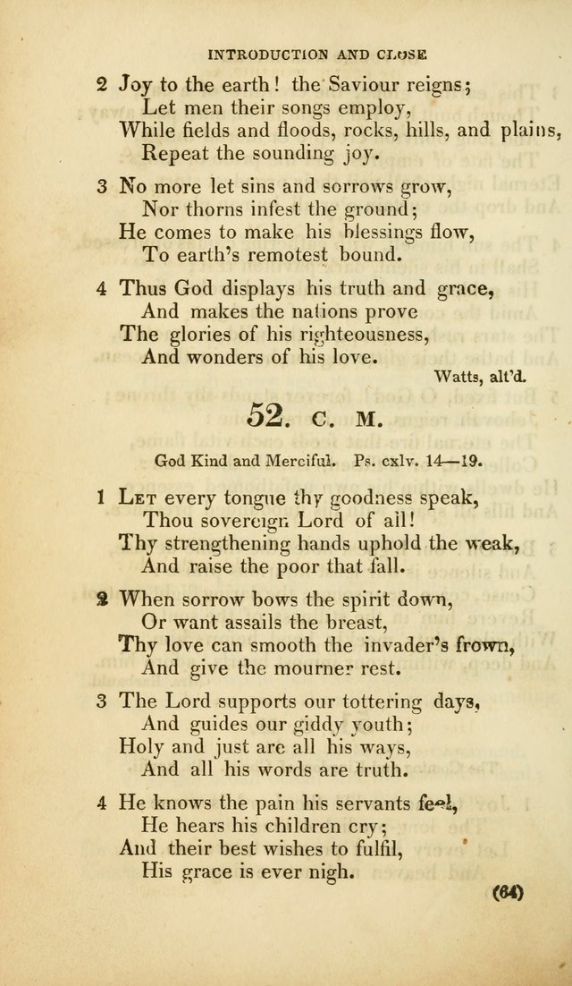 A Collection of Psalms and Hymns, for Social and Private Worship (Rev. ed.  with supplement) page 65