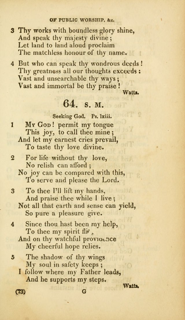 A Collection of Psalms and Hymns, for Social and Private Worship (Rev. ed.  with supplement) page 74