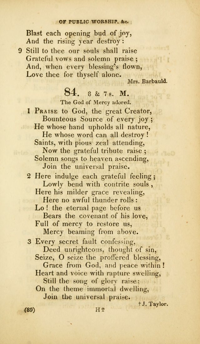 A Collection of Psalms and Hymns, for Social and Private Worship (Rev. ed.  with supplement) page 90